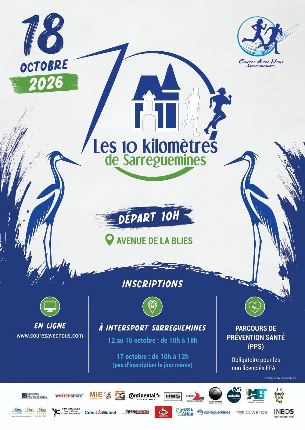 Affiche Les 10 km de Sarreguemines 2026